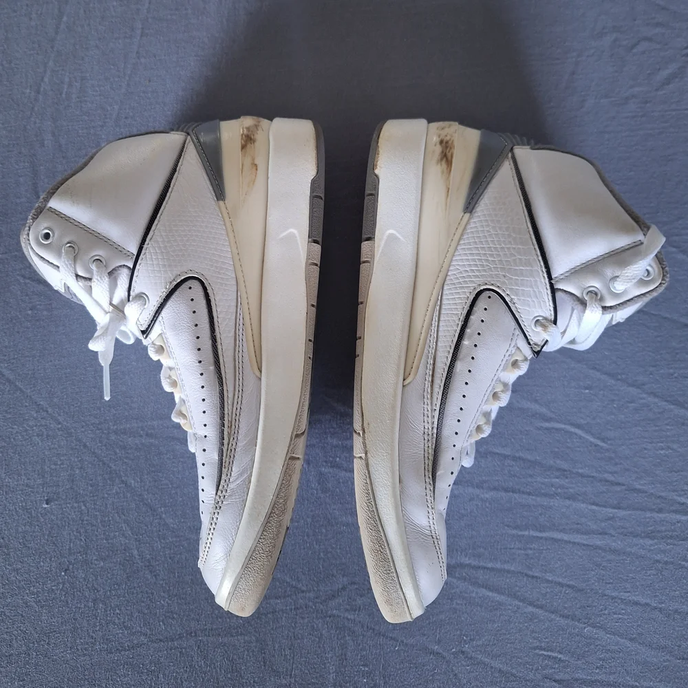 Nike Boys White and Gray High-Top Sneakers